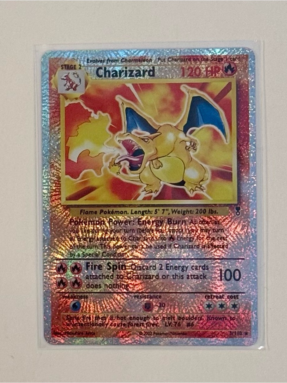 Charizard Legendary Collection Reverse Holo Card 3/110 Fan Art DIY Custom Card